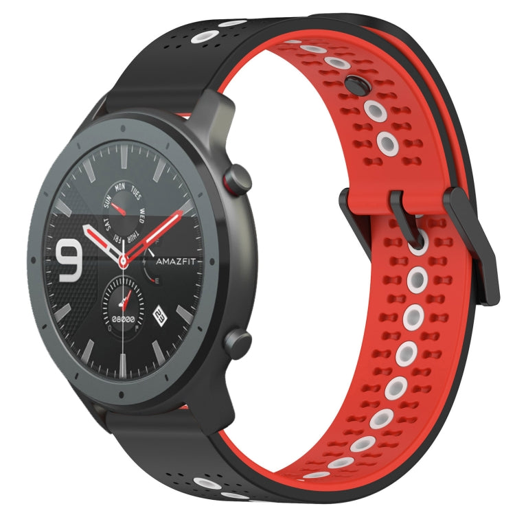 For Amazfit GTR 47mm 22mm Tricolor Breathable Silicone Watch Band