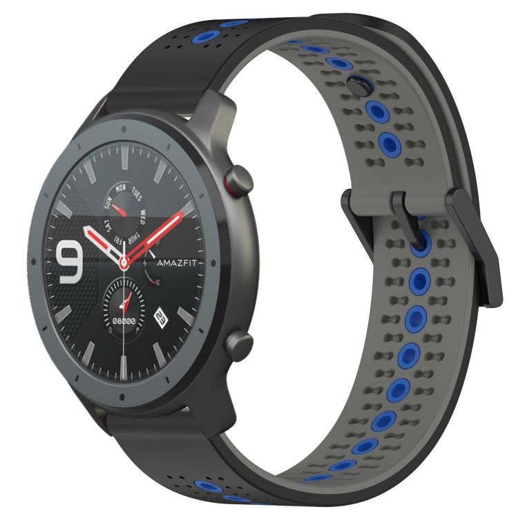 For Amazfit GTR 47mm 22mm Tricolor Breathable Silicone Watch Band