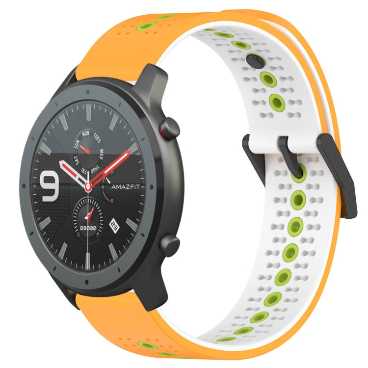 For Amazfit GTR 47mm 22mm Tricolor Breathable Silicone Watch Band