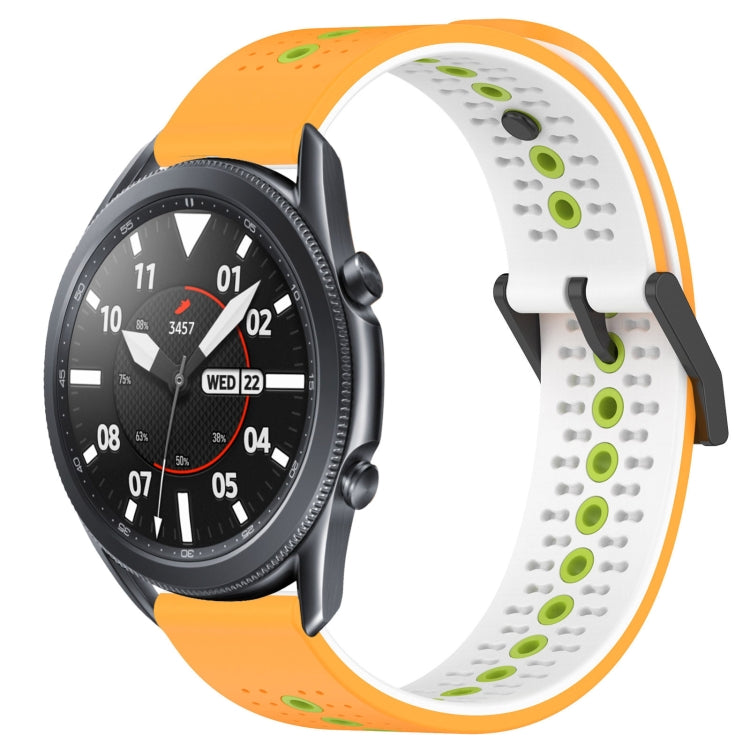 For Samsung Galaxy Watch3 45mm 22mm Tricolor Breathable Silicone Watch Band
