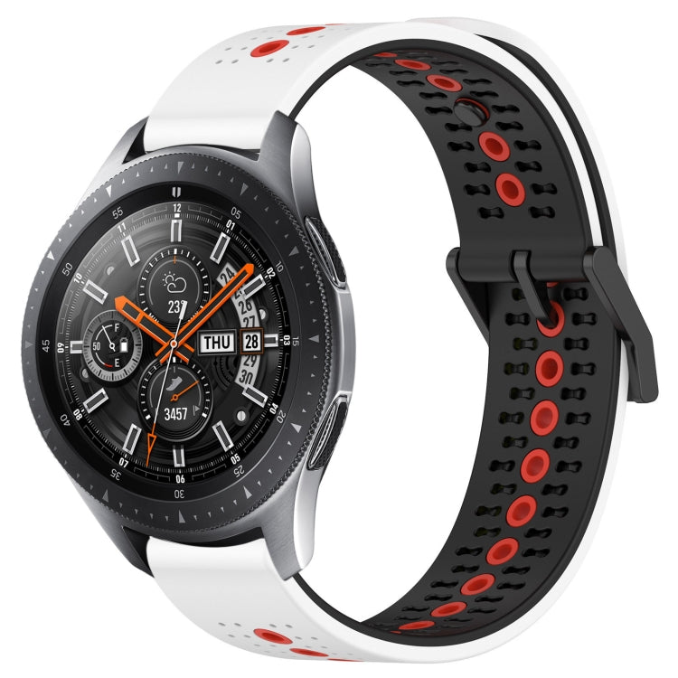 For Samsung Galaxy Watch 46mm 22mm Tricolor Breathable Silicone Watch Band