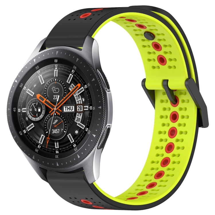 For Samsung Galaxy Watch 46mm 22mm Tricolor Breathable Silicone Watch Band