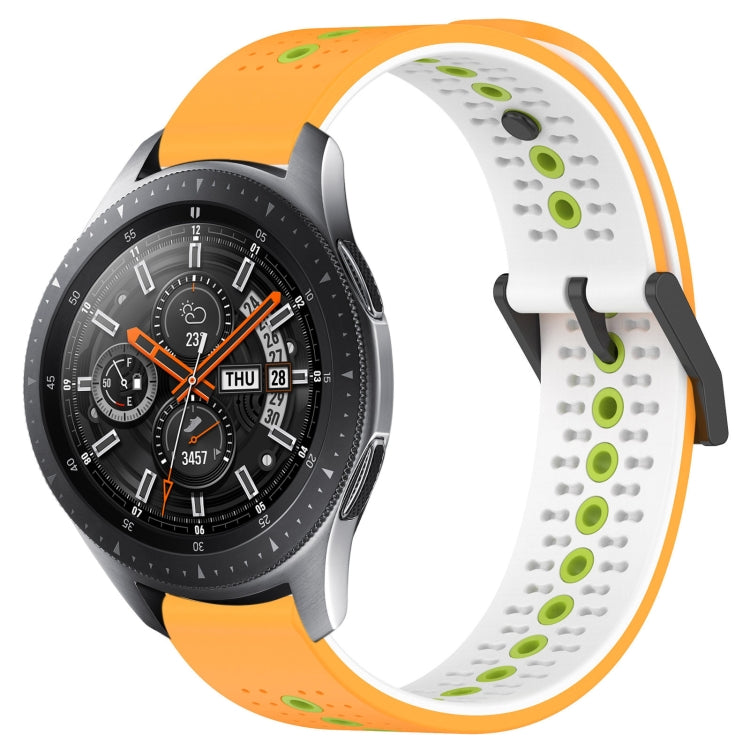 For Samsung Galaxy Watch 46mm 22mm Tricolor Breathable Silicone Watch Band