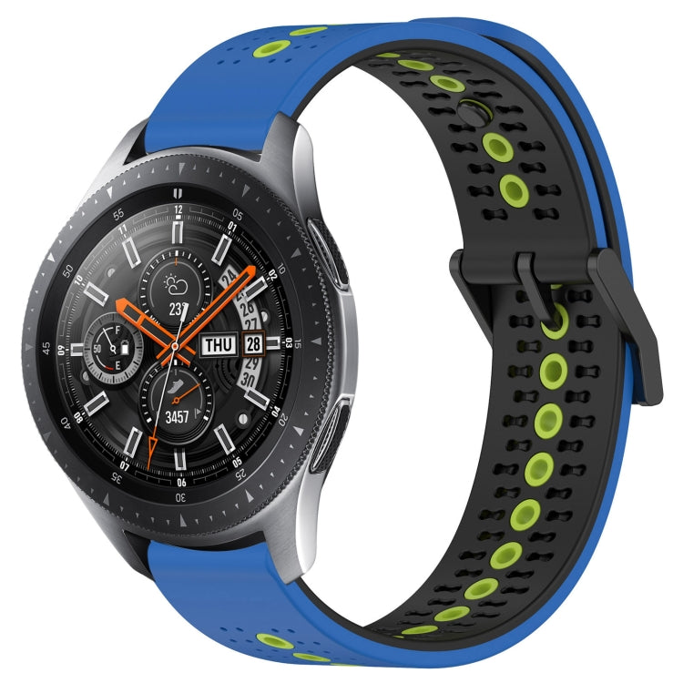 For Samsung Galaxy Watch 46mm 22mm Tricolor Breathable Silicone Watch Band