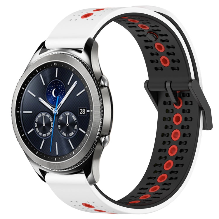 For Samsung Gear S3 Classic 22mm Tricolor Breathable Silicone Watch Band