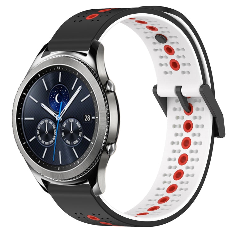 For Samsung Gear S3 Classic 22mm Tricolor Breathable Silicone Watch Band