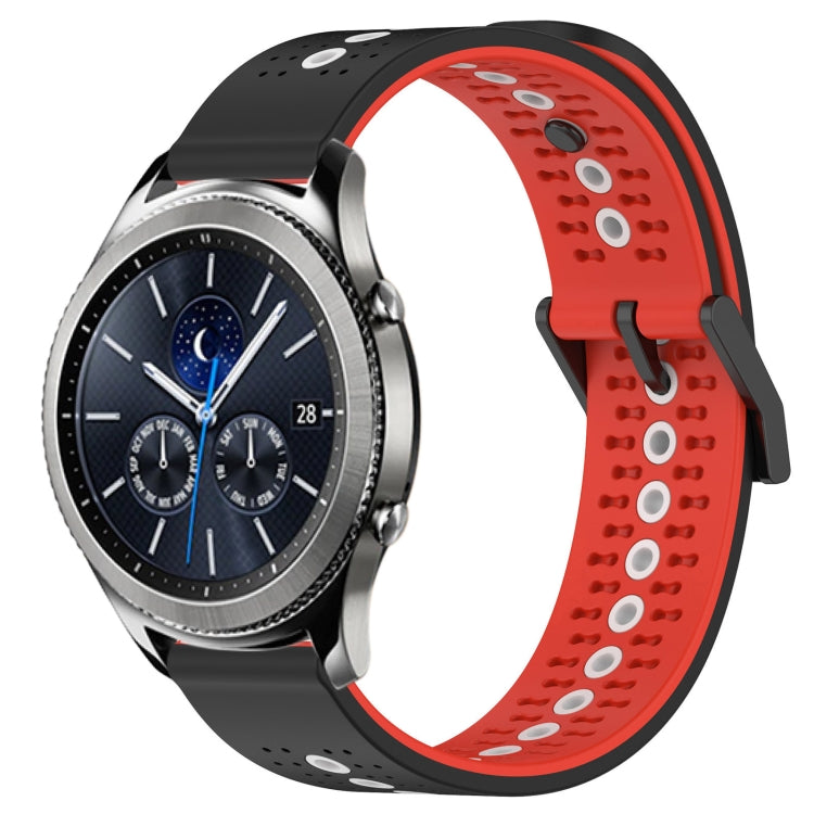 For Samsung Gear S3 Classic 22mm Tricolor Breathable Silicone Watch Band
