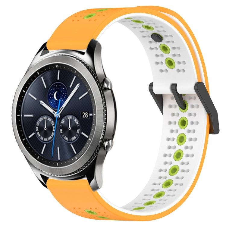 For Samsung Gear S3 Classic 22mm Tricolor Breathable Silicone Watch Band