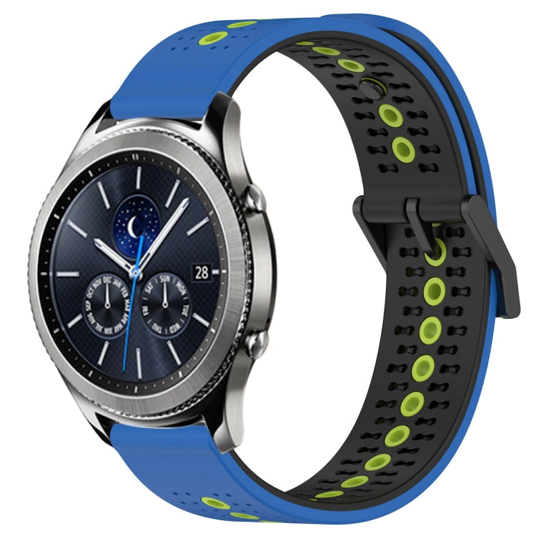 For Samsung Gear S3 Classic 22mm Tricolor Breathable Silicone Watch Band