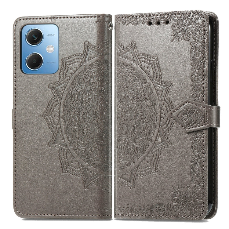 For Xiaomi Redmi Note 12 5G Mandala Flower Embossed Leather Phone Case