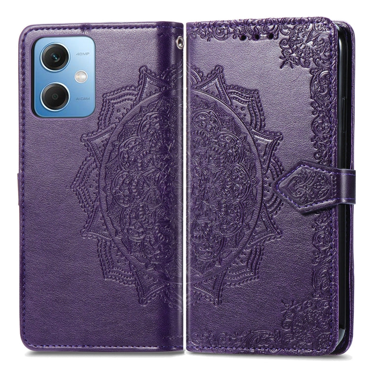 For Xiaomi Redmi Note 12 5G Mandala Flower Embossed Leather Phone Case