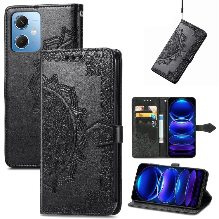 For Xiaomi Redmi Note 12 Pro+ China Mandala Flower Embossed Leather Phone Case