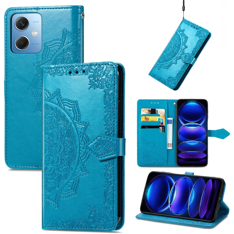 For Xiaomi Redmi Note 12 Pro+ China Mandala Flower Embossed Leather Phone Case