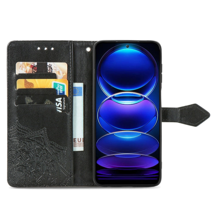 For Xiaomi Redmi Note 12 Discovery Mandala Flower Embossed Leather Phone Case