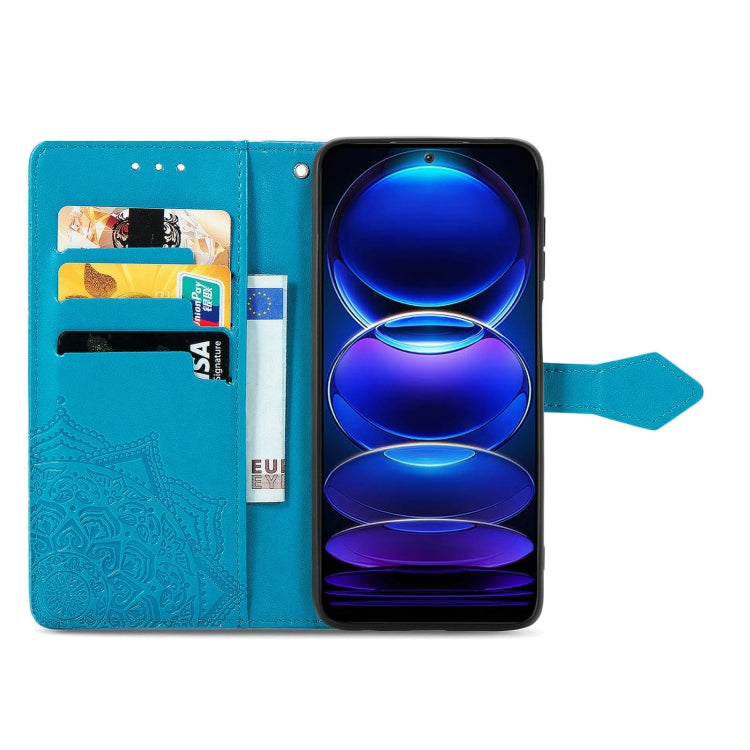For Xiaomi Redmi Note 12 Explorer Mandala Flower Embossed Leather Phone Case
