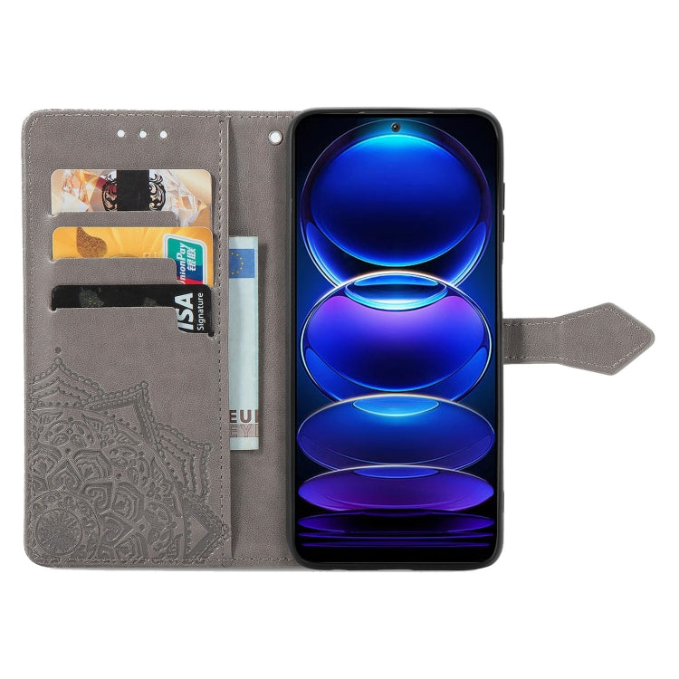 For Xiaomi Redmi Note 12 Explorer Mandala Flower Embossed Leather Phone Case