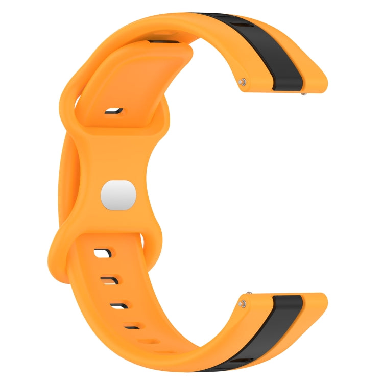For Amazfit GTS 3 20mm Butterfly Buckle Two-Color Silicone Watch Band