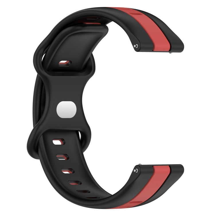 For Amazfit GTS 2 Mini 20mm Butterfly Buckle Two-Color Silicone Watch Band