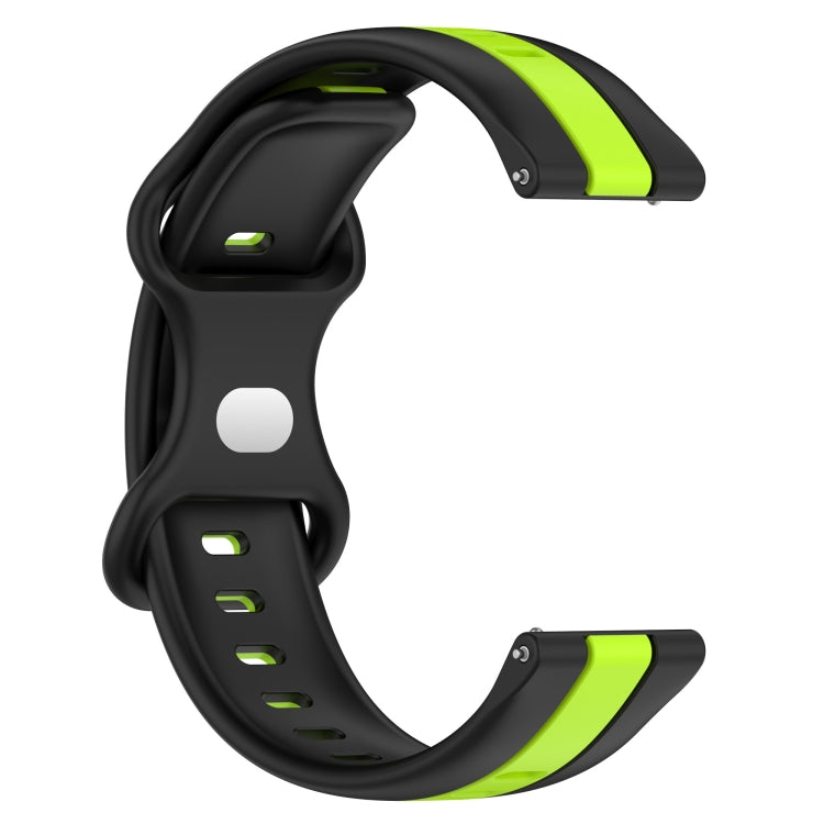 For Amazfit GTS 2 Mini 20mm Butterfly Buckle Two-Color Silicone Watch Band