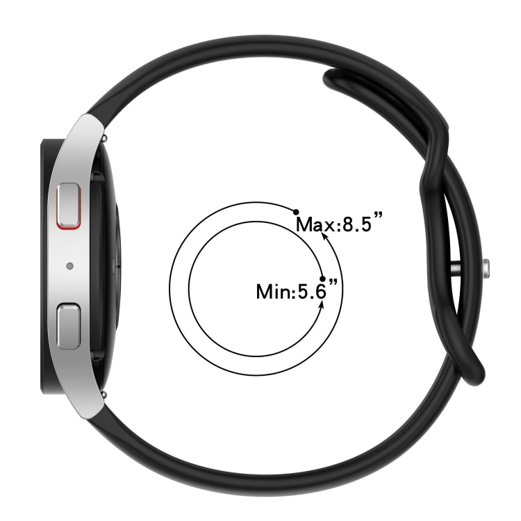 For Amazfit Pop Pro 20mm Butterfly Buckle Two-Color Silicone Watch Band