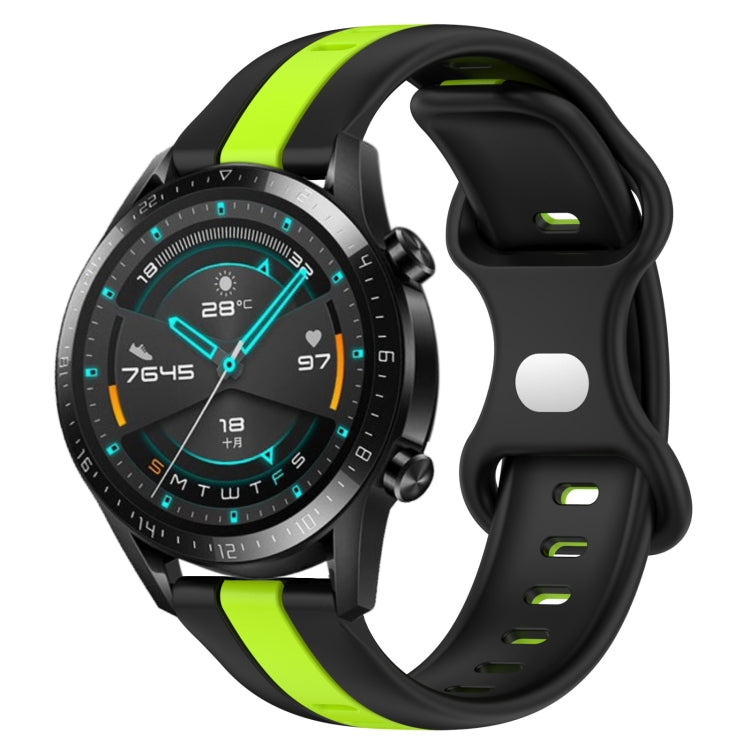 For Huawei Watch GT2 42mm 20mm Butterfly Buckle Two-Color Silicone Watch Band