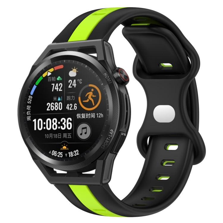 For Huawei Watch GT Runner 20mm Butterfly Buckle Two-Color Silicone Watch Band