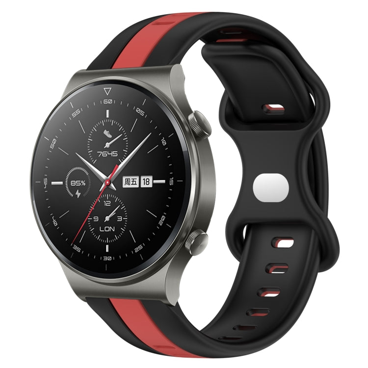 For Huawei GT2 Pro 20mm Butterfly Buckle Two-Color Silicone Watch Band