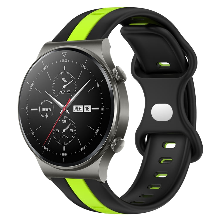 For Huawei GT2 Pro 20mm Butterfly Buckle Two-Color Silicone Watch Band