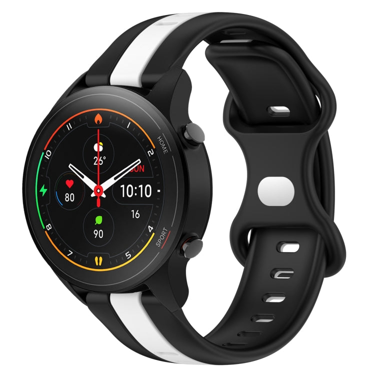 For Xiaomi MI Watch S1 Pro 22mm Butterfly Buckle Two-Color Silicone Watch Band