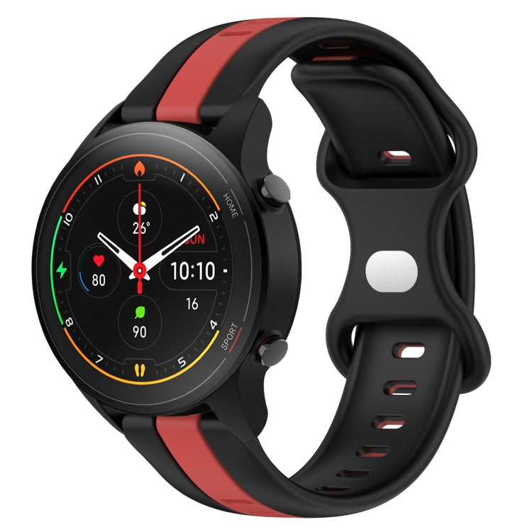 For Xiaomi MI Watch S1 Pro 22mm Butterfly Buckle Two-Color Silicone Watch Band