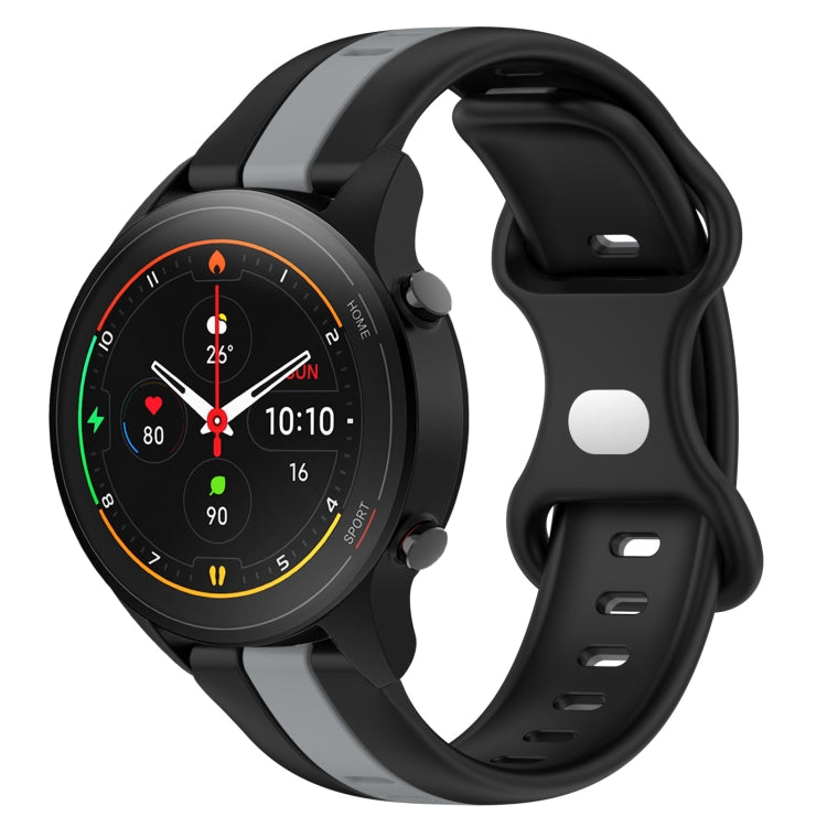 For Xiaomi MI Watch S1 Pro 22mm Butterfly Buckle Two-Color Silicone Watch Band