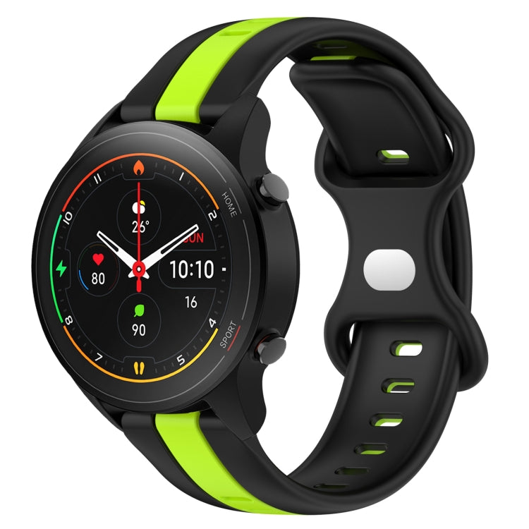 For Xiaomi MI Watch S1 Pro 22mm Butterfly Buckle Two-Color Silicone Watch Band