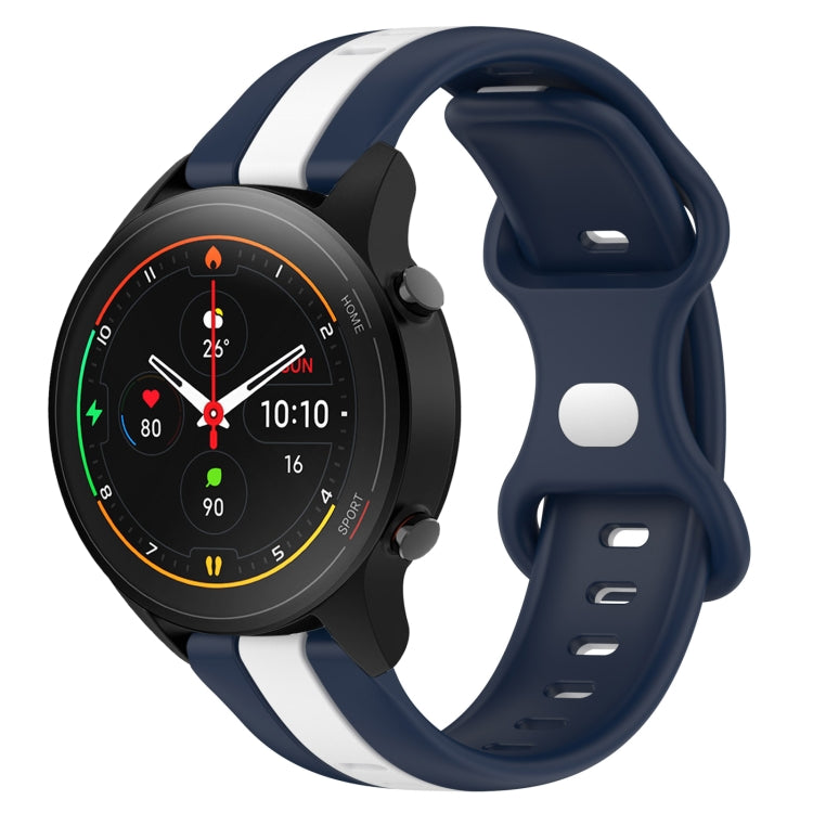 For Xiaomi MI Watch S1 Pro 22mm Butterfly Buckle Two-Color Silicone Watch Band
