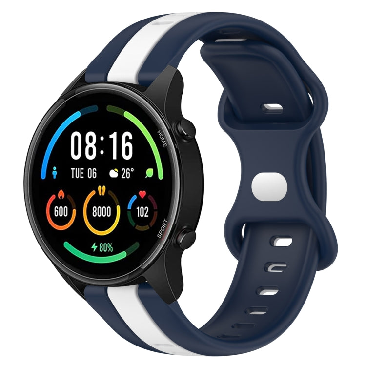 For Xiaomi MI Watch Sport 22mm Butterfly Buckle Two-Color Silicone Watch Band