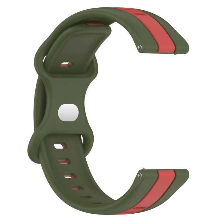 For Xiaomi MI Watch Color 22mm Butterfly Buckle Two-Color Silicone Watch Band