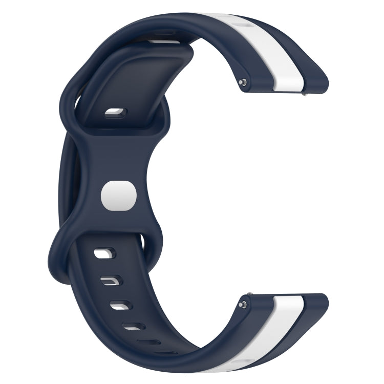 For Amazfit GTR 3 22mm Butterfly Buckle Two-Color Silicone Watch Band