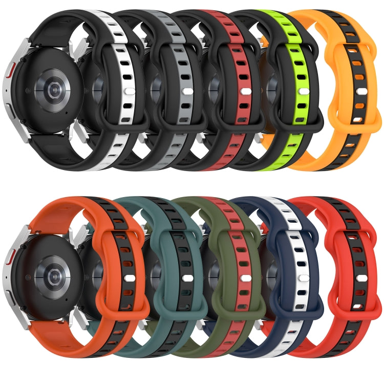 For Amazfit GTR 2 22mm Butterfly Buckle Two-Color Silicone Watch Band