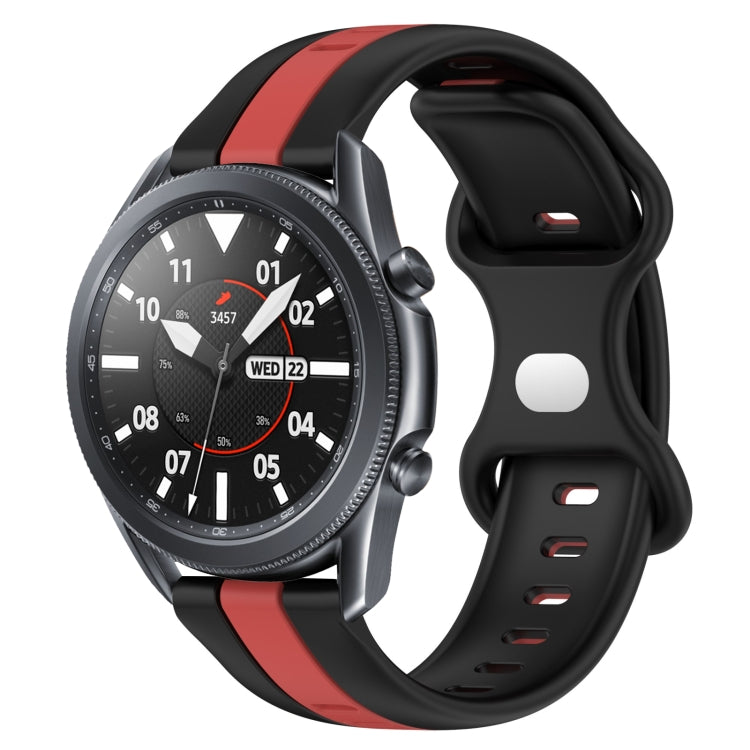 For Samsung Galaxy Watch3 45mm 22mm Butterfly Buckle Two-Color Silicone Watch Band