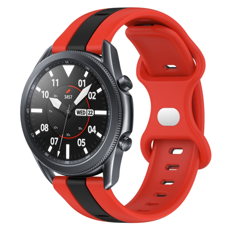 For Samsung Galaxy Watch3 45mm 22mm Butterfly Buckle Two-Color Silicone Watch Band