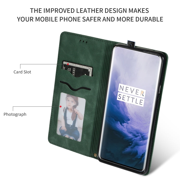 Retro Skin Feel Business Magnetic Horizontal Flip Leather Case for OnePlus 7 Pro