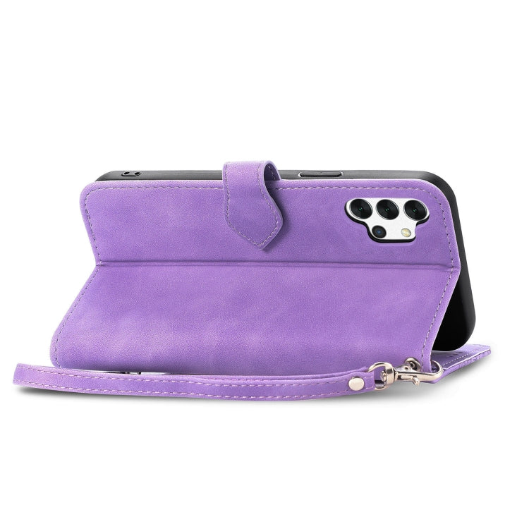 For  Samsung Galaxy A32 5G Embossed Flower Shockproof Leather Phone Case