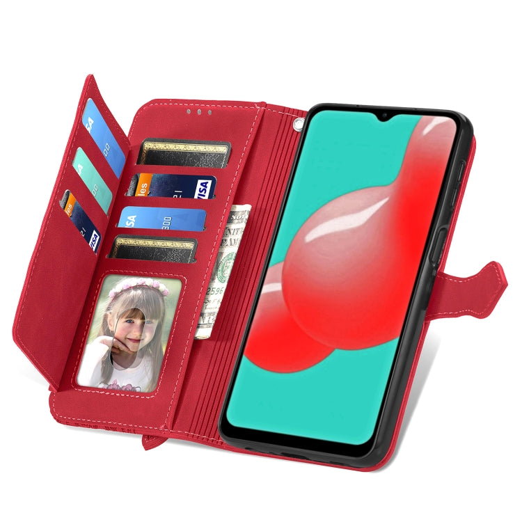For  Samsung Galaxy A32 5G Embossed Flower Shockproof Leather Phone Case