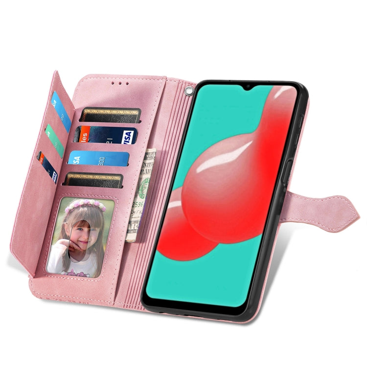 For  Samsung Galaxy A32 5G Embossed Flower Shockproof Leather Phone Case