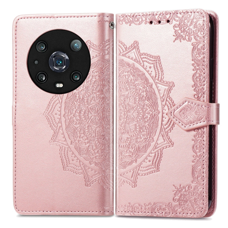 For Honor Magic 4 Pro Mandala Flower Embossed Leather Phone Case