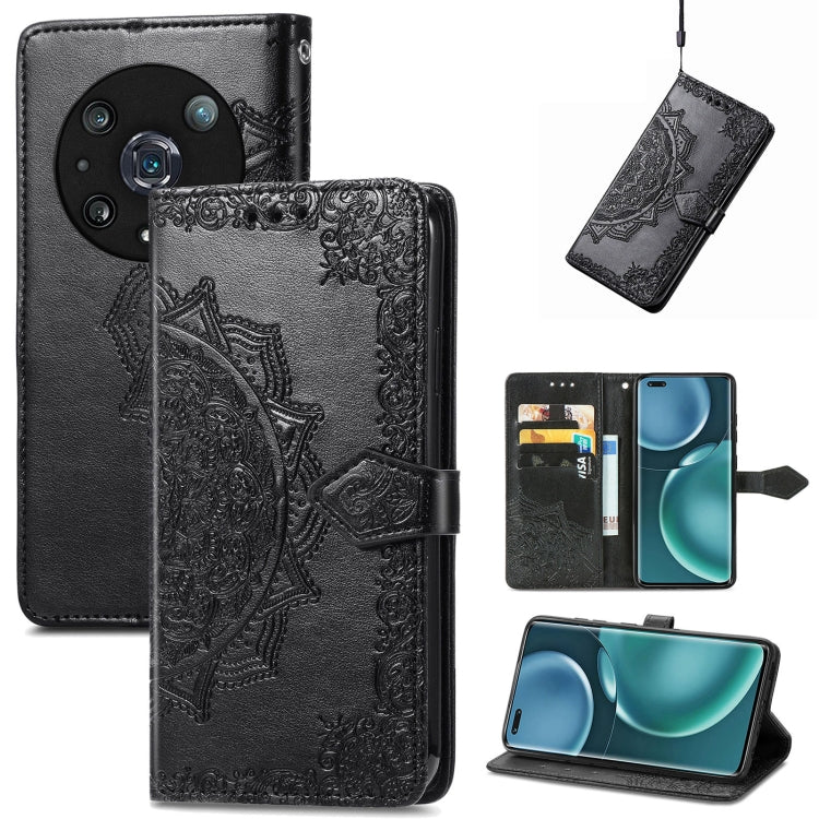 For Honor Magic 4 Pro Mandala Flower Embossed Leather Phone Case