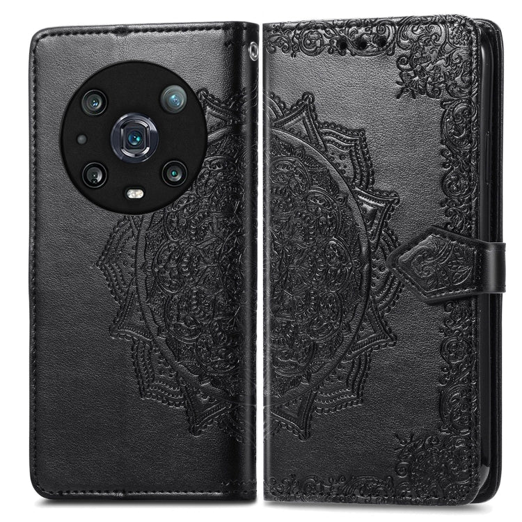 For Honor Magic 4 Pro Mandala Flower Embossed Leather Phone Case