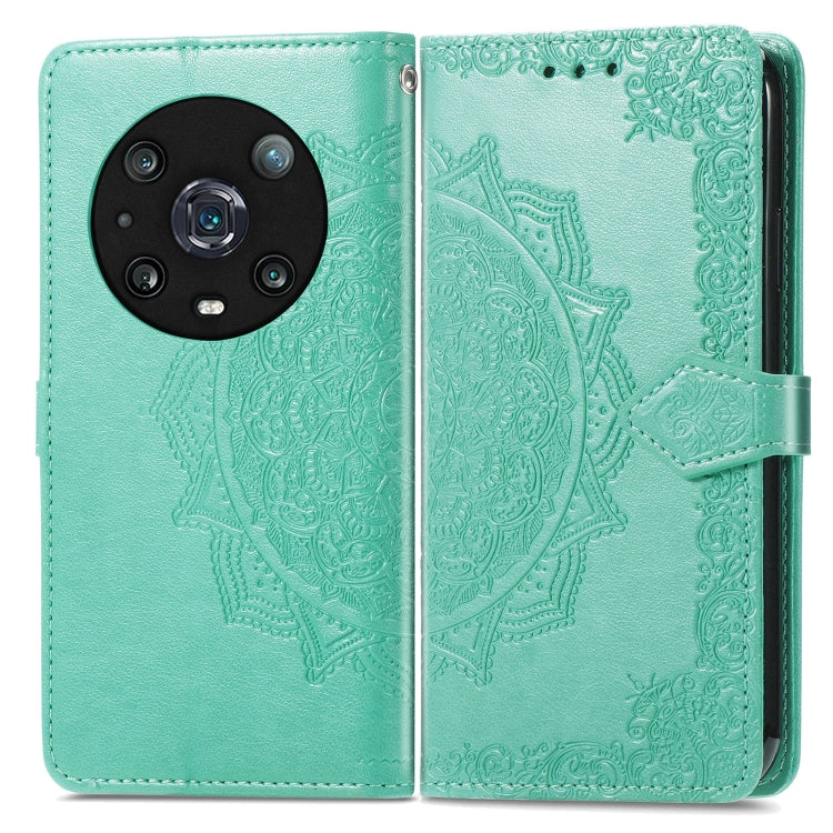 For Honor Magic 4 Pro Mandala Flower Embossed Leather Phone Case