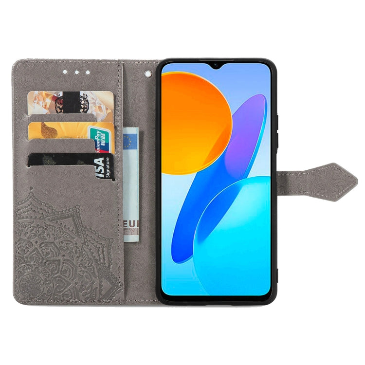 For Honor X8 5G Mandala Flower Embossed Leather Phone Case