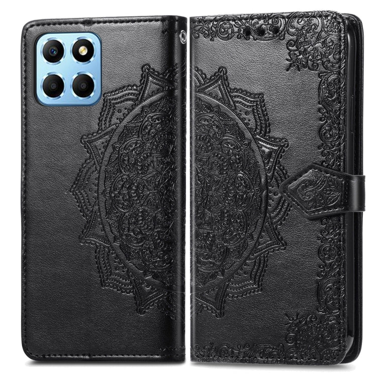 For Honor X8 5G Mandala Flower Embossed Leather Phone Case
