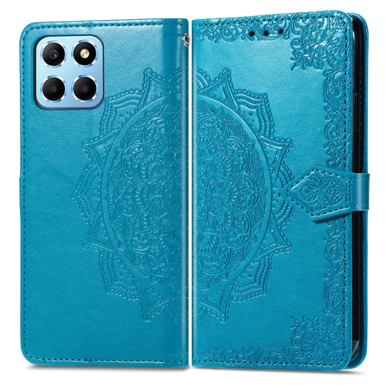 For Honor X8 5G Mandala Flower Embossed Leather Phone Case